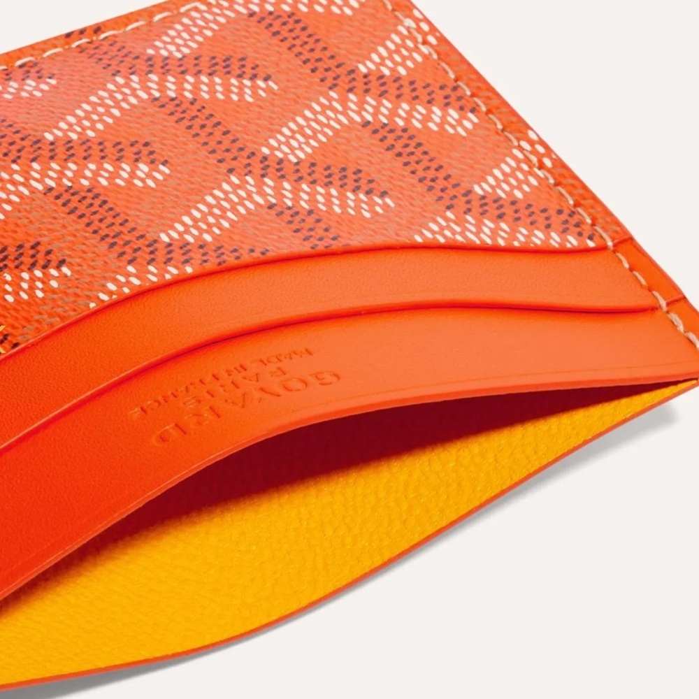 NWT Goyard Saint-Sulpice Card Wallet - Orange - Picture 3 of 3